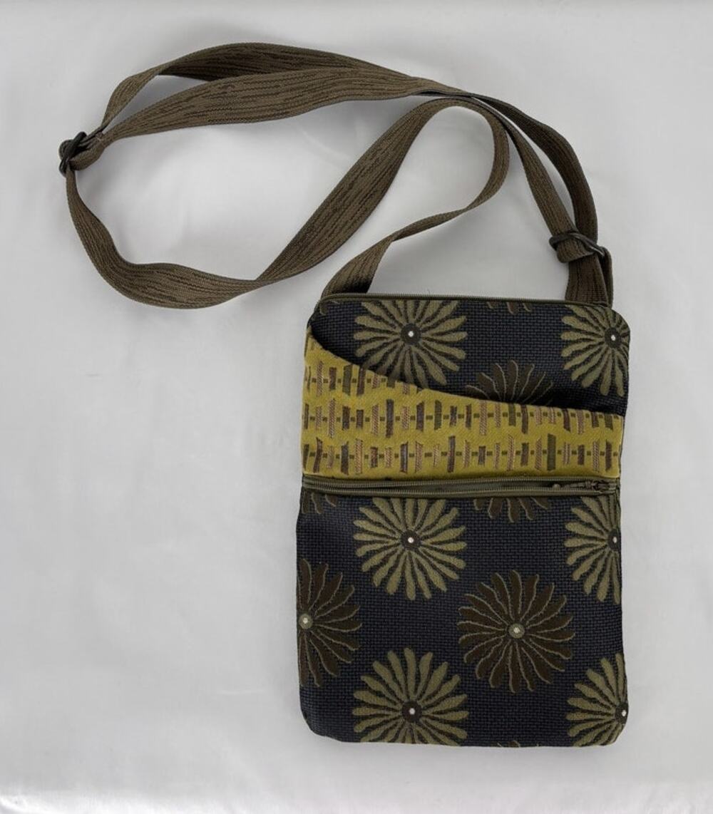 Maruca Design Handmade Crossbody Bag Floral Tapestry Green Boulder Colorado